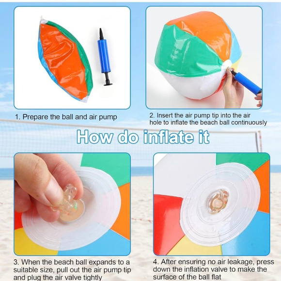 Beach Ball, Inflatable, 20" 2 pack - Picture 6 of 8